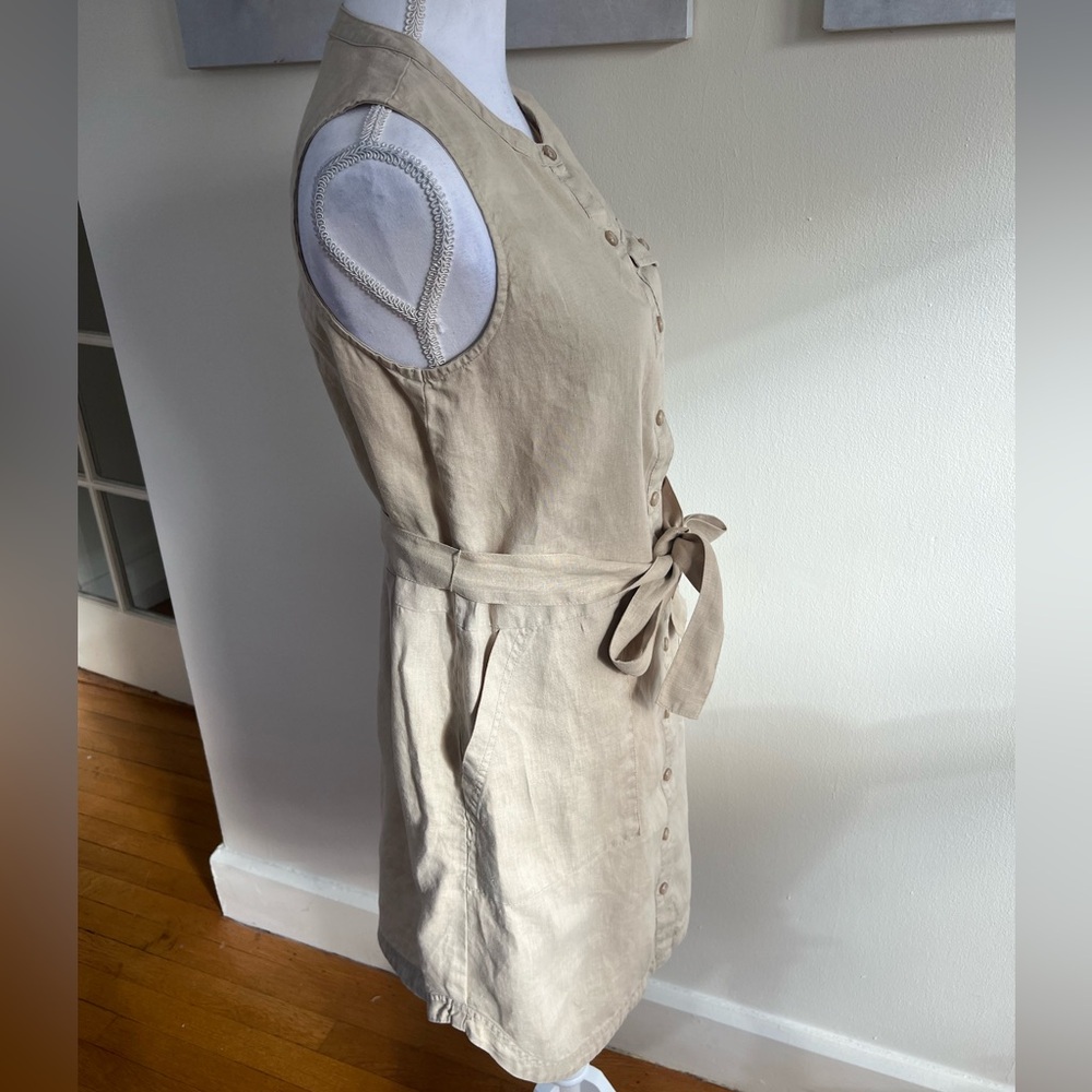 Michael Stars Button-Down Brady Dress in Natural Beige Size Small - Picture 8 of 13